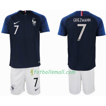 Frankrike Fotbollströjor GRIEZMANN 7 2 star Barn VM 2018 Hemma tröja